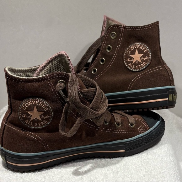 Converse All Stars Shoes - CONVERSE ALL STAR Suede Chuck Taylor High Tops Brown Pink Women's Men’s 5.5
